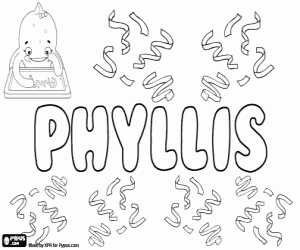 Phyllis, English name coloring page