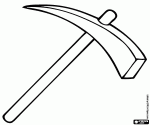 The pick of a miner coloring page