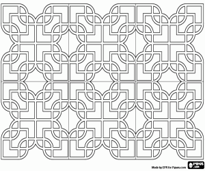 Pieces with geometric pattern coloring page