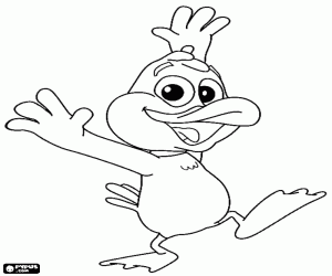 Piero the duck, a Calimero character coloring page