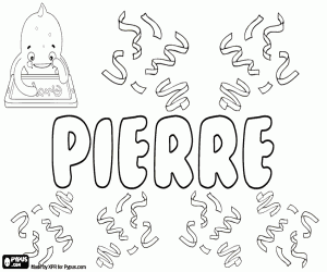 Pierre, French male name coloring page