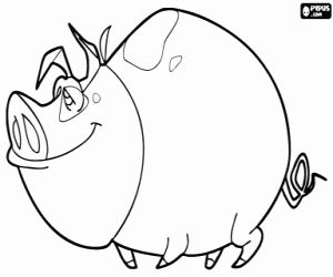 Pig from Dragon Hunters coloring page