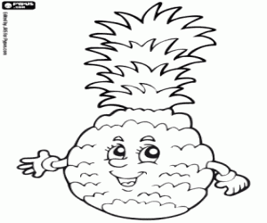 Pineapple coloring page