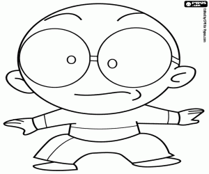 Ping Pong, character from Xiaolin coloring page