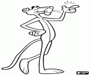 The Pink Panther, a character coloring page