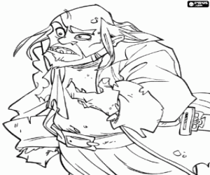 Pintel, pirate friend of Ragetti coloring page