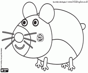 Pippin, hamster of Ben and Holly coloring page