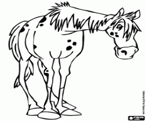 Pippi's horse, Old Man coloring page