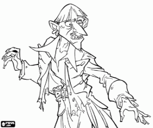 The pirate of the Caribbean, Ragetti coloring page