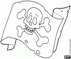 Pirate flag coloring page