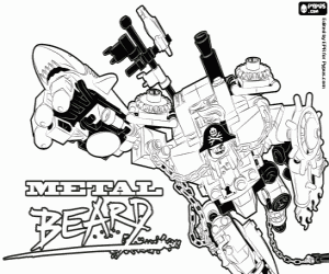 The pirate from the Lego film coloring page