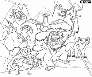 The pirates of Ice Age 4 coloring page