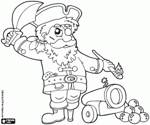 Pirates, sailors warriors coloring page