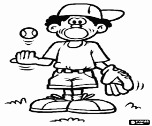 A pitcher in baseball coloring page