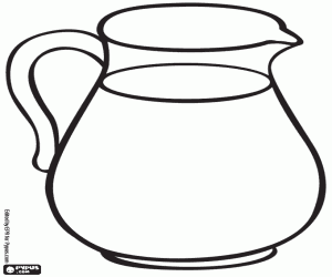 A pitcher of milk coloring page