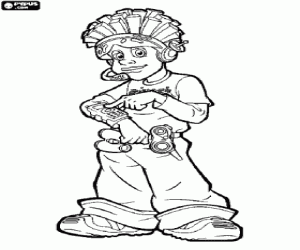 Pixel, a character of LazyTown coloring page