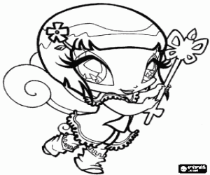 The pixie Lockette, Winx Club coloring page