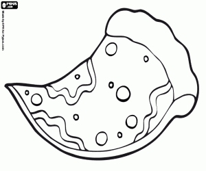 Pizza, italian food coloring page