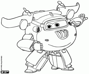 The plane Donnie, Super Wings coloring page