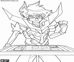 A player of the Battle Spirits coloring page