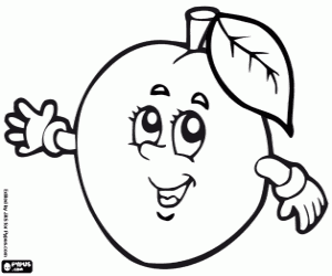 Plum coloring page
