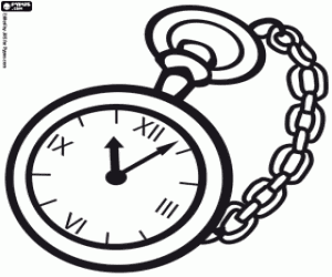 A Pocket Watch coloring page