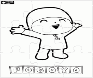 Pocoyo puzzle coloring page