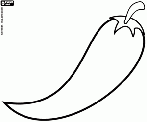 A pointed pepper coloring page