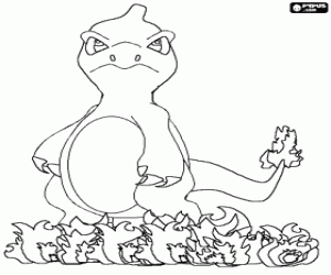 The Pokemon Charmeleon coloring page