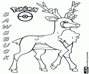 The Pokemon deer in spring coloring page
