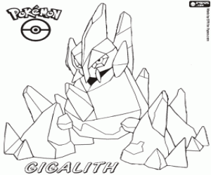 The Pokemon Gigalith coloring page