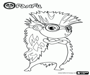 Pokopet, the Panfu's hedgehog coloring page