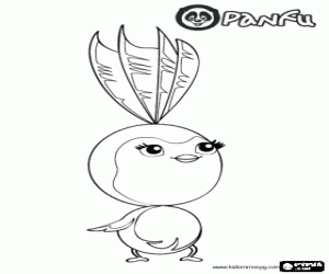 Pokopet Stella, a Panfu bird coloring page