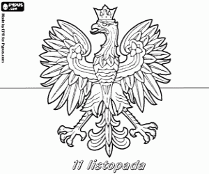 Poland's independence day coloring page