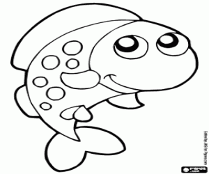 Polar fish coloring page