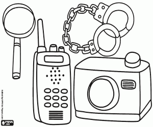 For the police investigation coloring page