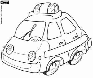 Police vehicle coloring page