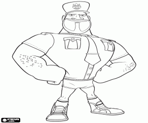 The policeman Earl Devereaux coloring page