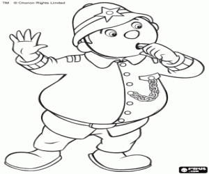 The policeman, Noddy character coloring page