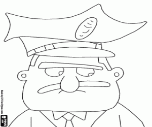 The policeman from Pet Squad coloring page