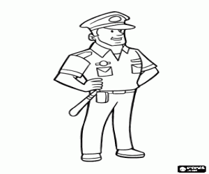 Policeman coloring page