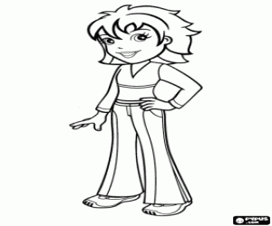 Polly Pocket on sportswear coloring page