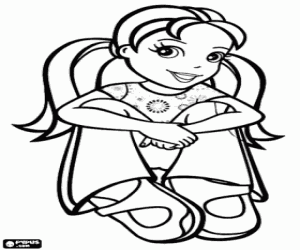Polly Pocket with two tails coloring page