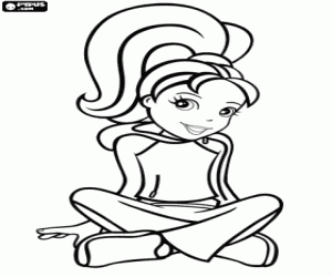 Polly Pocket, a young girl coloring page