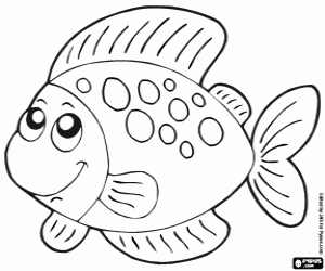 Pond fish coloring page