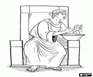 Pontius Pilate washes his hands coloring page