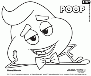 Poop, Emoji Movie character coloring page