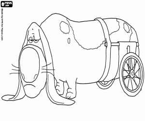 Pop is an elderly dog coloring page