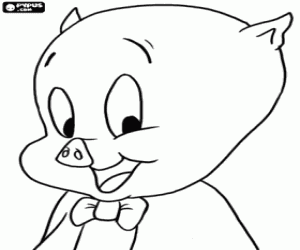 Porky Pig of Loonely Tunes coloring page