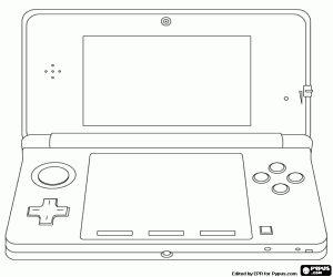Portable video game console coloring page